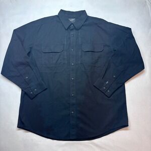 5.11 Tactical Long Sleeve Black Work Shirt Men's XL Regular Button Up Pockets